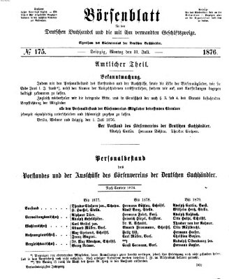 Börsenblatt für den deutschen Buchhandel Montag 31. Juli 1876
