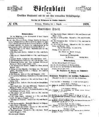 Börsenblatt für den deutschen Buchhandel Dienstag 1. August 1876