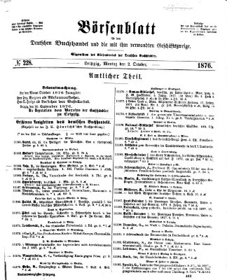Börsenblatt für den deutschen Buchhandel Montag 2. Oktober 1876