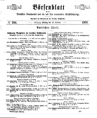 Börsenblatt für den deutschen Buchhandel Freitag 20. Oktober 1876