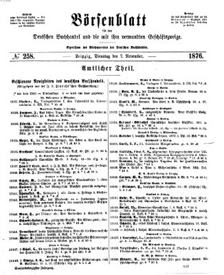 Börsenblatt für den deutschen Buchhandel Dienstag 7. November 1876