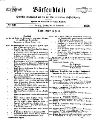 Börsenblatt für den deutschen Buchhandel Freitag 10. November 1876