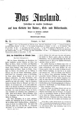 Das Ausland Montag 10. April 1876