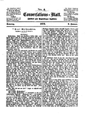 Regensburger Conversations-Blatt (Regensburger Tagblatt) Sonntag 9. Januar 1876