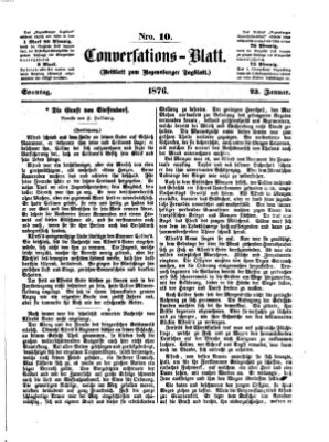 Regensburger Conversations-Blatt (Regensburger Tagblatt) Sonntag 23. Januar 1876