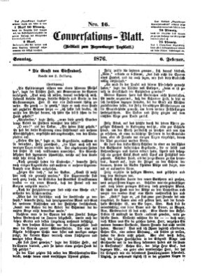 Regensburger Conversations-Blatt (Regensburger Tagblatt) Sonntag 6. Februar 1876