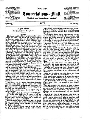 Regensburger Conversations-Blatt (Regensburger Tagblatt) Freitag 10. März 1876