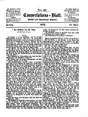 Regensburger Conversations-Blatt (Regensburger Tagblatt) Freitag 21. April 1876