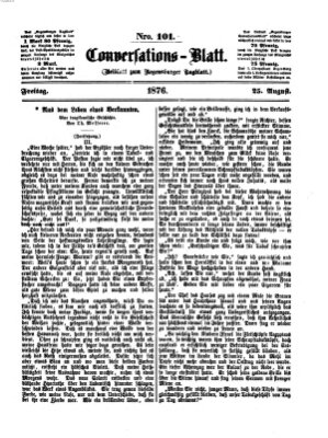 Regensburger Conversations-Blatt (Regensburger Tagblatt) Freitag 25. August 1876