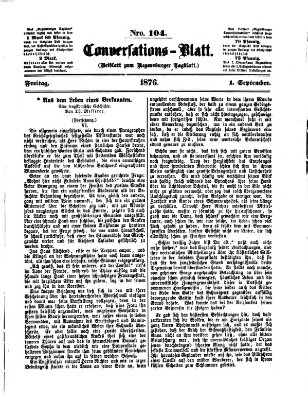Regensburger Conversations-Blatt (Regensburger Tagblatt) Freitag 1. September 1876
