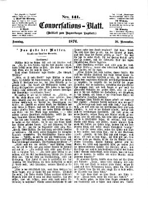 Regensburger Conversations-Blatt (Regensburger Tagblatt) Sonntag 26. November 1876