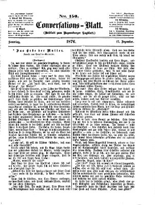 Regensburger Conversations-Blatt (Regensburger Tagblatt) Sonntag 17. Dezember 1876
