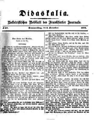 Didaskalia Donnerstag 5. Oktober 1876