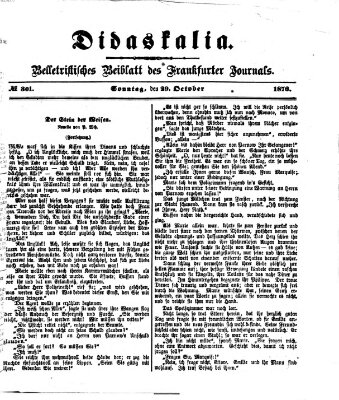 Didaskalia Sonntag 29. Oktober 1876