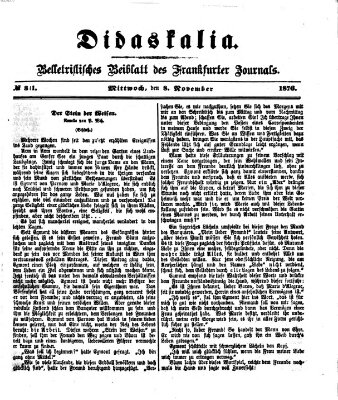 Didaskalia Mittwoch 8. November 1876