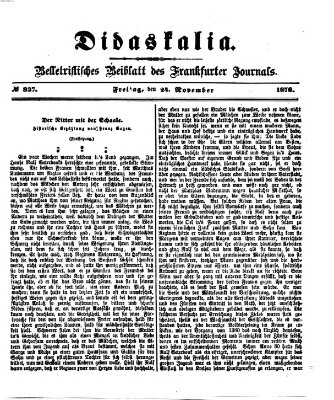 Didaskalia Freitag 24. November 1876