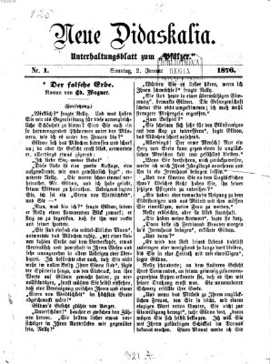 Neue Didaskalia (Pfälzer) Sonntag 2. Januar 1876