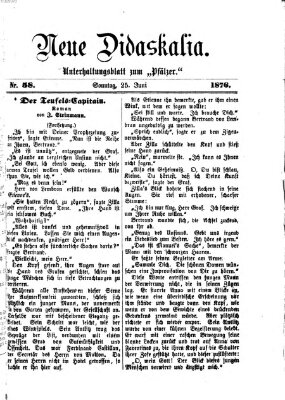 Neue Didaskalia (Pfälzer) Sonntag 25. Juni 1876