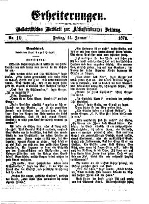 Erheiterungen (Aschaffenburger Zeitung) Freitag 14. Januar 1876