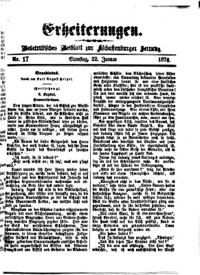 Erheiterungen (Aschaffenburger Zeitung) Samstag 22. Januar 1876