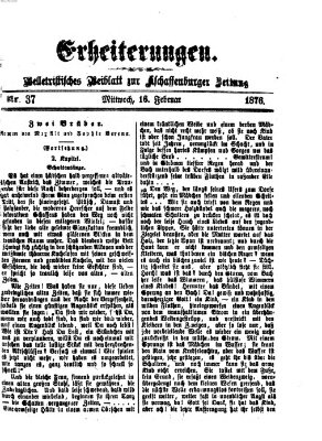 Erheiterungen (Aschaffenburger Zeitung) Mittwoch 16. Februar 1876