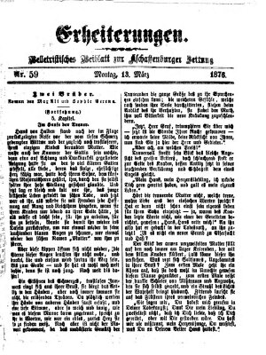 Erheiterungen (Aschaffenburger Zeitung) Montag 13. März 1876