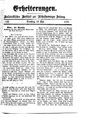 Erheiterungen (Aschaffenburger Zeitung) Samstag 13. Mai 1876