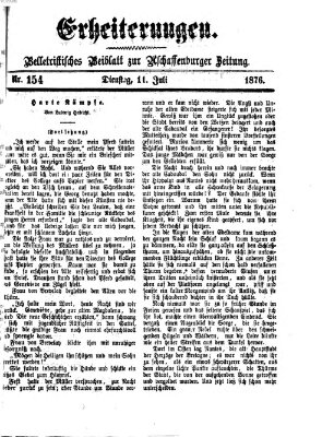 Erheiterungen (Aschaffenburger Zeitung) Dienstag 11. Juli 1876