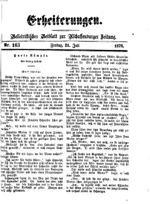 Erheiterungen (Aschaffenburger Zeitung) Freitag 21. Juli 1876