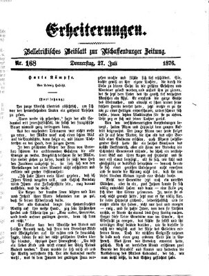 Erheiterungen (Aschaffenburger Zeitung) Donnerstag 27. Juli 1876