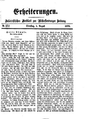 Erheiterungen (Aschaffenburger Zeitung) Dienstag 1. August 1876