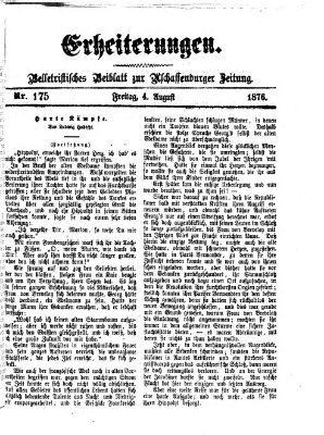 Erheiterungen (Aschaffenburger Zeitung) Freitag 4. August 1876