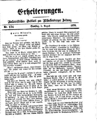 Erheiterungen (Aschaffenburger Zeitung) Samstag 5. August 1876