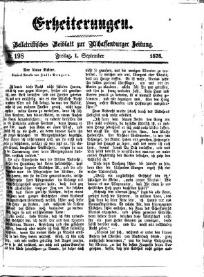 Erheiterungen (Aschaffenburger Zeitung) Freitag 1. September 1876