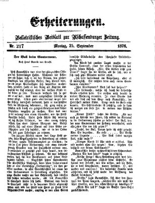 Erheiterungen (Aschaffenburger Zeitung) Montag 25. September 1876