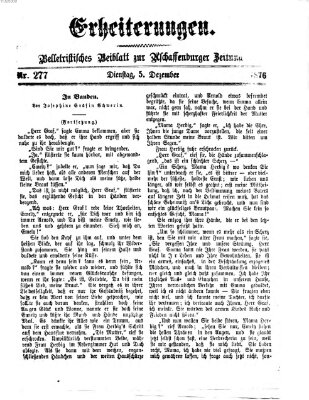 Erheiterungen (Aschaffenburger Zeitung) Dienstag 5. Dezember 1876