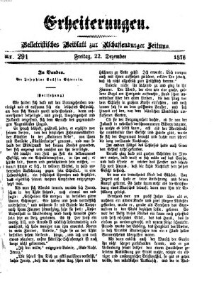Erheiterungen (Aschaffenburger Zeitung) Freitag 22. Dezember 1876