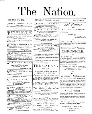The nation Donnerstag 13. Januar 1876