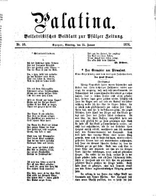 Palatina (Pfälzer Zeitung) Dienstag 25. Januar 1876