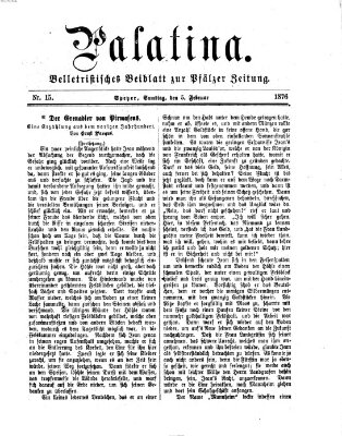 Palatina (Pfälzer Zeitung) Samstag 5. Februar 1876