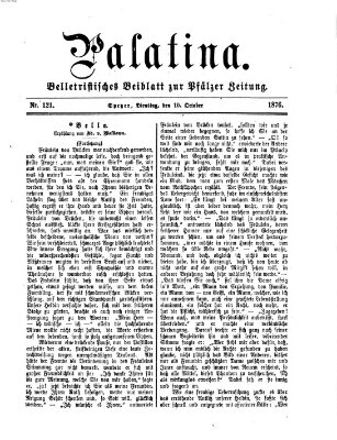 Palatina (Pfälzer Zeitung) Dienstag 10. Oktober 1876