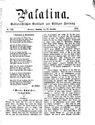 Palatina (Pfälzer Zeitung) Samstag 23. Dezember 1876