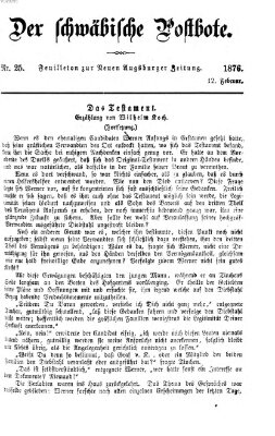 Der schwäbische Postbote (Neue Augsburger Zeitung) Samstag 12. Februar 1876