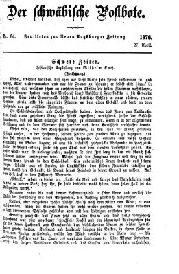 Der schwäbische Postbote (Neue Augsburger Zeitung) Donnerstag 27. April 1876