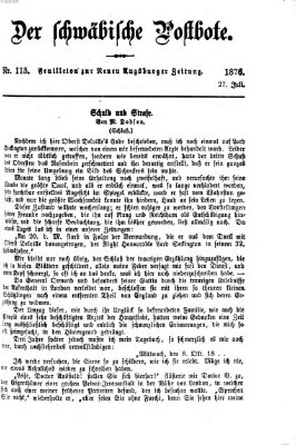Der schwäbische Postbote (Neue Augsburger Zeitung) Donnerstag 27. Juli 1876