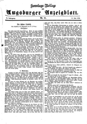 Augsburger Anzeigeblatt Sonntag 18. Juni 1876