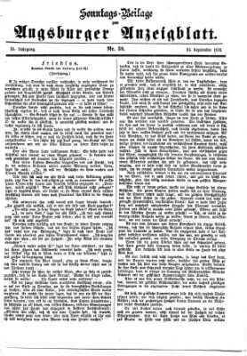 Augsburger Anzeigeblatt Sonntag 24. September 1876