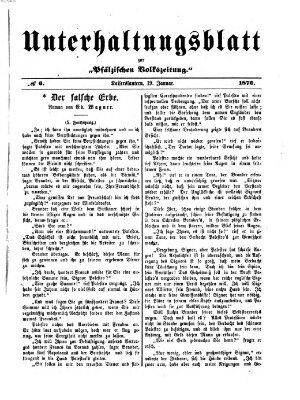 Unterhaltungsblatt zur Pfälzischen Volkszeitung (Pfälzische Volkszeitung) Mittwoch 19. Januar 1876