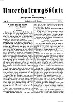 Unterhaltungsblatt zur Pfälzischen Volkszeitung (Pfälzische Volkszeitung) Mittwoch 26. Januar 1876