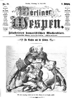 Berliner Wespen Freitag 14. Juli 1876